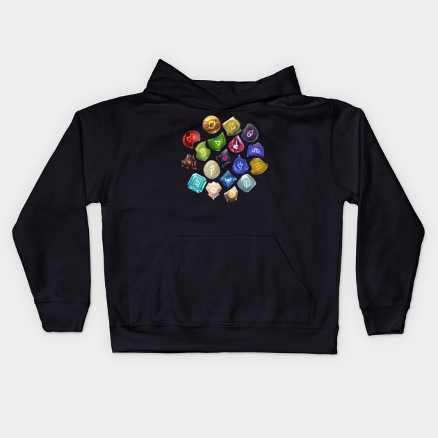 Soulstones Kids Hoodie by Carrion Beast